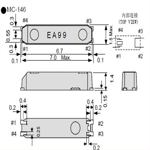 Q13MC1462000200,EPSON音叉晶振,7015贴片晶振
