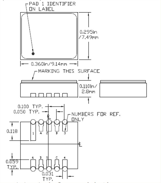 t1215 9.14 x 7.49 TCXO