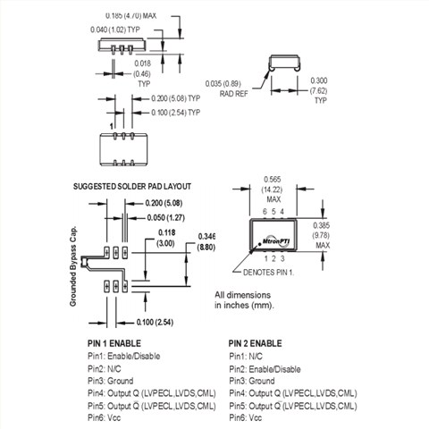 M2200S014 40.000000,M220x差分有源晶体,MtronPTI进口晶振