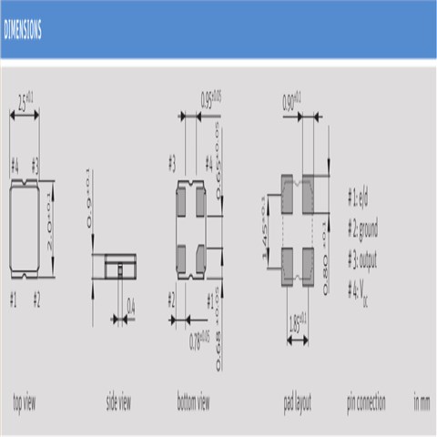 美国Jauch进口晶振,O 38,40-JO22H-F-3,3-1-T1-LF差分晶体振荡器