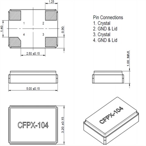 LFXTAL059531REEL,CFPX-104谐振器,IQD石英晶振