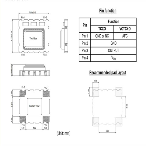 7050温补有源晶振,7N-38.880MBP-T,TXC晶体振荡器