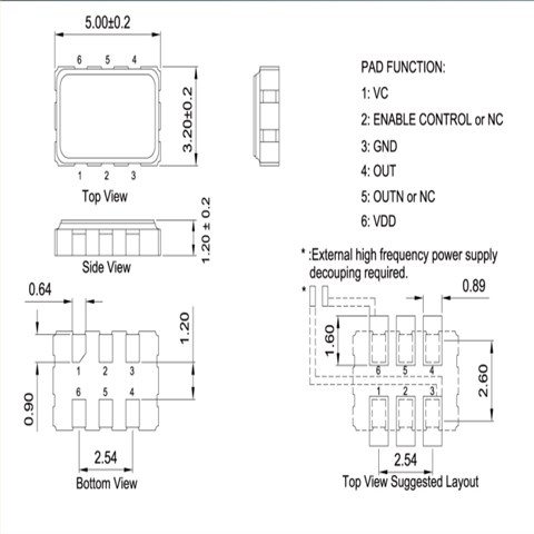 TXC CORPORATION,5032压控晶振,TXC差分有源晶体